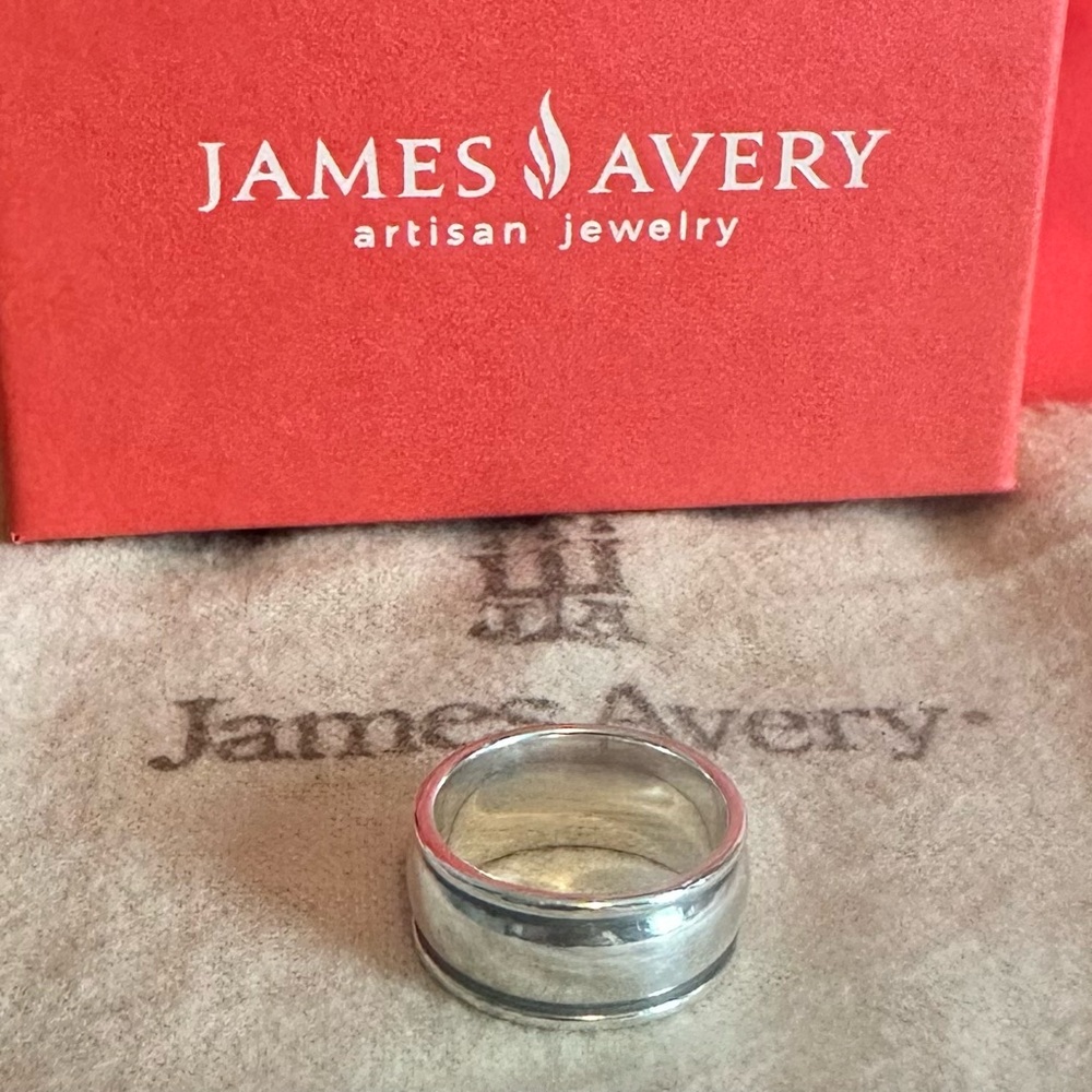 James Avery RETIRED Sterling silver wedding band size 6 - Picture 4 of 10